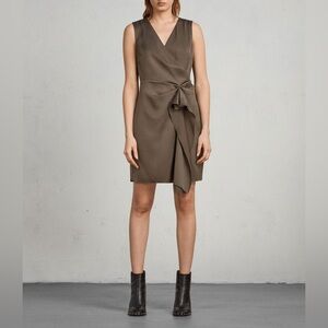 All Saints Erica Dress - Khaki Green